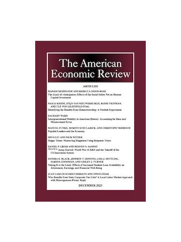 Cover of American Economic Review